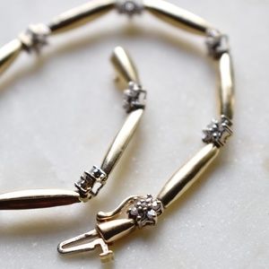 10K Gold and Diamond Bracelet